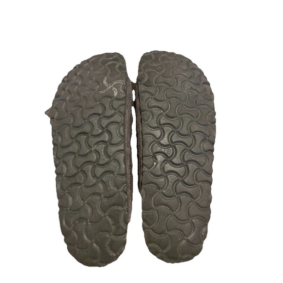 Birkenstock Arizona Sandals Softbed EU 40 260 9 Gray Suede Cork Footbed Slides - Picture 5 of 9